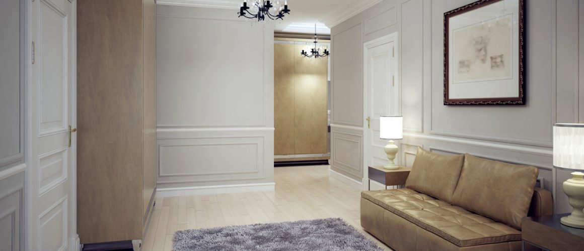 Spacious hallway art deco style